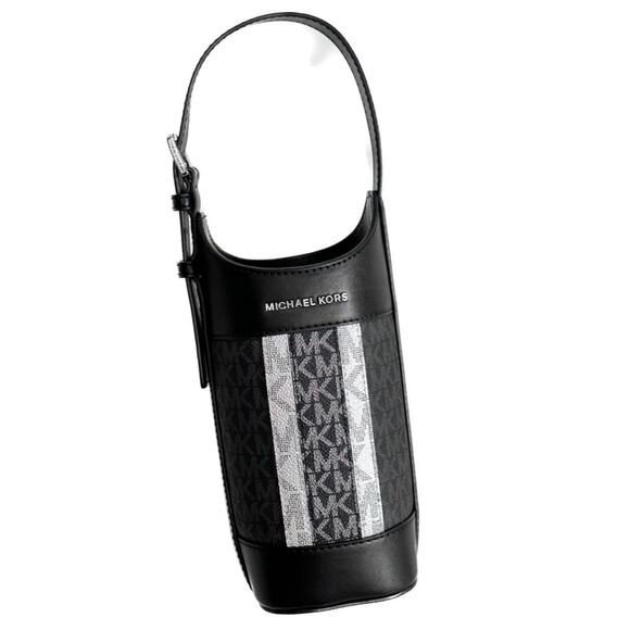 MICHAEL KORS SIGNATURE WINE BOTTLE HOLDER IN BLACK - Picture 1 of 4